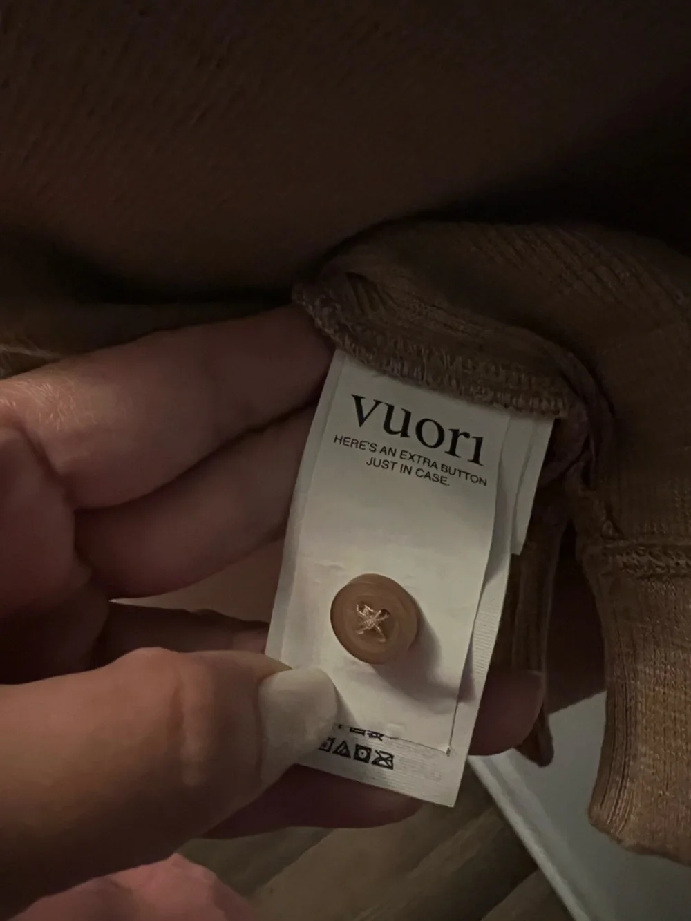 Vuori Women's Long Sleeve Henley in Taupe - Picture 9 of 11